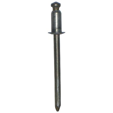 Stanley Engineered Fastening Blind Rivet, Dome Head, 0.1875 in Dia., 0.82 in L, Monel Body, 1000 PK MD610BS